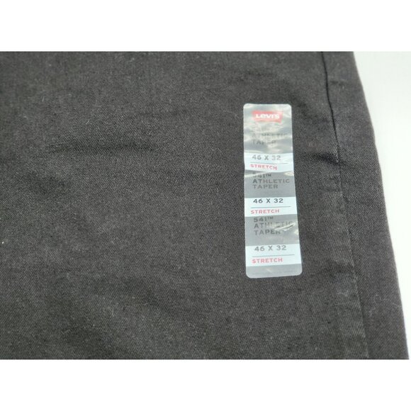 Levi's Men's Big & Tall 541 Athletic Fit‎ Stretch Jeans 46x32 Black - Picture 4 of 6